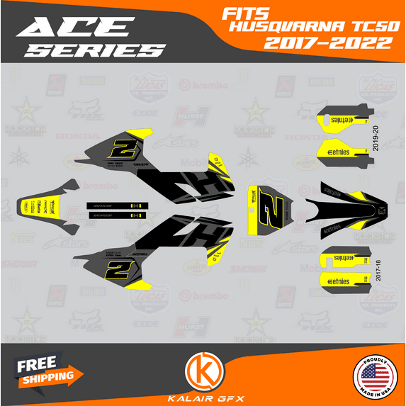 Kalair GFX Graphics Kit for Husqvarna TC50 (2019-2023) Ace Series