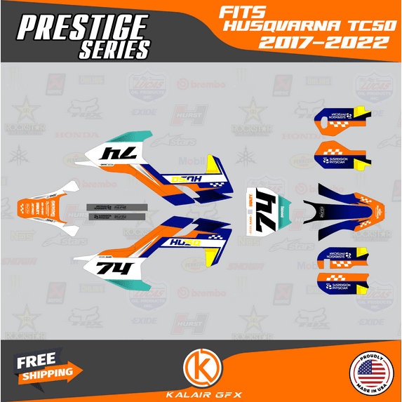 Kalair GFX Graphics Kit for Husqvarna TC50 (2019-2023) Prestige Series