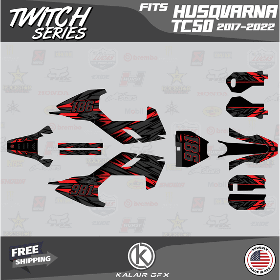 Kalair GFX Graphics Kit for Husqvarna TC50 (2024) Twitch Series