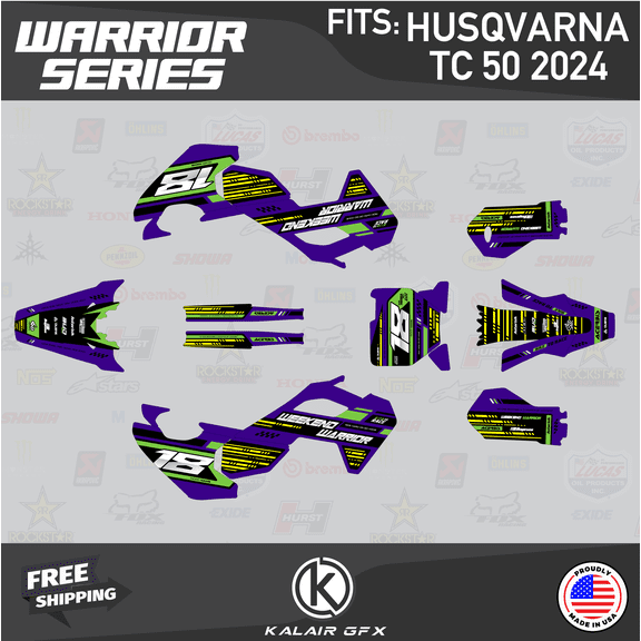 Kalair GFX Graphics Kit for Husqvarna TC50 (2024) Warrior Series