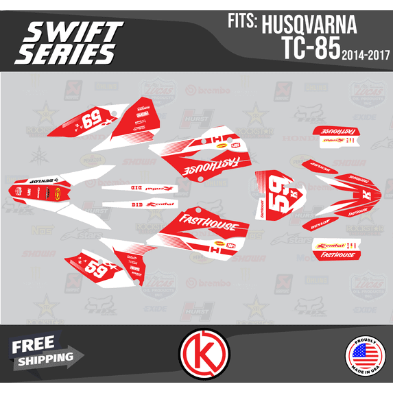 Kalair GFX Graphics Kit for Husqvarna TC85 (2014-2017) Swift Series