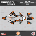 thumbnail image 1 of Kalair GFX Graphics Kit for KTM ENDURO 4-STROKE 250XC-F, 350XC-F and 450XC-F (2023) Rugged Series, 1 of 5