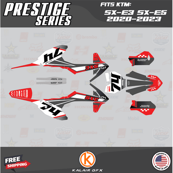 Kalair GFX Graphics Kit for KTM Electric Mini SX E5 and Mini SX E3 (2020-2023) Prestige Series