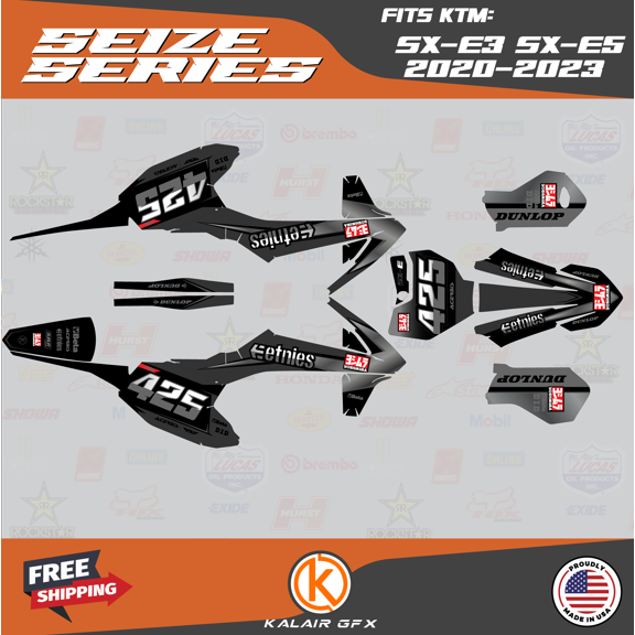 Kalair GFX Graphics Kit for KTM Electric Mini SX E5 and Mini SX E3 (2020-2023) Seize Series