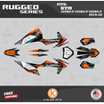 thumbnail image 1 of Kalair GFX Graphics Kit for KTM Enduro 4-Stroke 250 XC-F, 350 XC-F and 450 XC-F (2019-2022) Rugged Series, 1 of 5