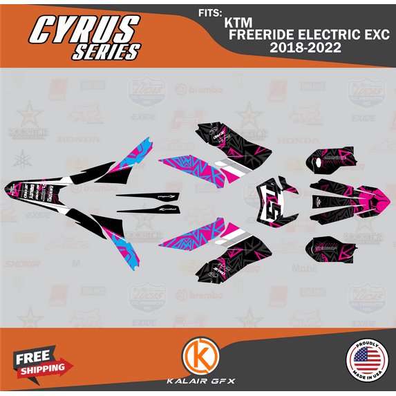 Kalair GFX Graphics Kit for KTM FREERIDE ELECTRIC EXC (2018-2023) Cyrus Series