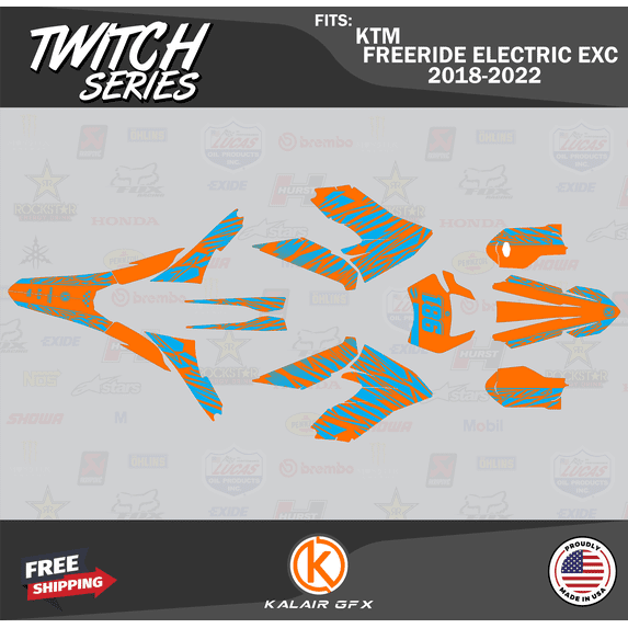 Kalair GFX Graphics Kit for KTM FREERIDE ELECTRIC EXC (2018-2023) Twitch Series