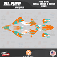 thumbnail image 1 of Kalair GFX Graphics Kit for KTM Motorcross 2-Stroke 125SX,250SX and 300SX (2023) Blaze Series, 1 of 5