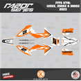 thumbnail image 1 of Kalair GFX Graphics Kit for KTM Motorcross 2-Stroke 125SX,250SX and 300SX (2023) Razor Series, 1 of 5