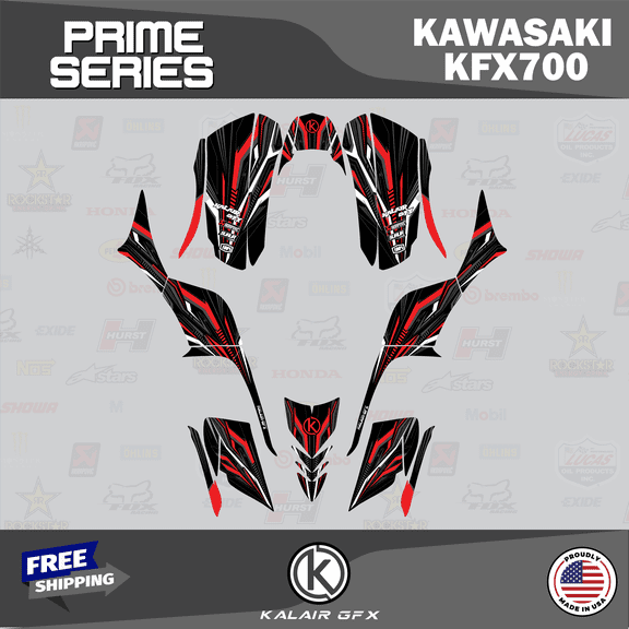 Kalair GFX Graphics Kit for Kawasaki ATV KFX 700 (2004-2009) Prime Series