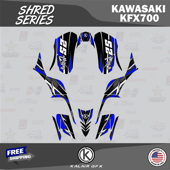 Kalair GFX Graphics Kit for Kawasaki ATV KFX 700 (2004-2009) Shred Series