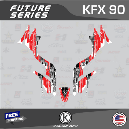 Kalair GFX Graphics Kit for Kawasaki ATV KFX 90 (2007-2022) Future Series