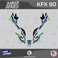 thumbnail image 1 of Kalair GFX Graphics Kit for Kawasaki ATV KFX 90 (2007-2022) Shred Series, 1 of 4