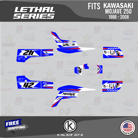 Kalair GFX Graphics Kit for Kawasaki ATV Mojave 250 Lethal Series