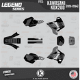 thumbnail image 1 of Kalair GFX Graphics Kit for Kawasaki KDX200 (1991-1994) Legend Series, 1 of 5