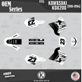 thumbnail image 1 of Kalair GFX Graphics Kit for Kawasaki KDX200 (1991-1994) Oem Series, 1 of 5