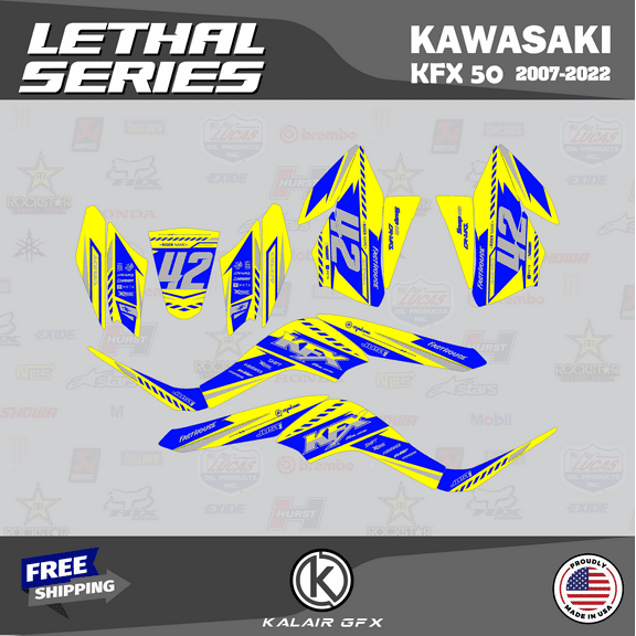 Kalair GFX Graphics Kit for Kawasaki KFX50 (2007-2022) Lethal Series