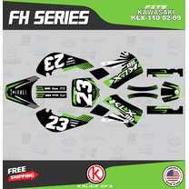 Kalair GFX Graphics Kit for Kawasaki KLX110 (2002-2009) Fh Series