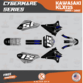thumbnail image 1 of Kalair GFX Graphics Kit for Kawasaki KLX125 (2003-2007) Cyberware Series, 1 of 5