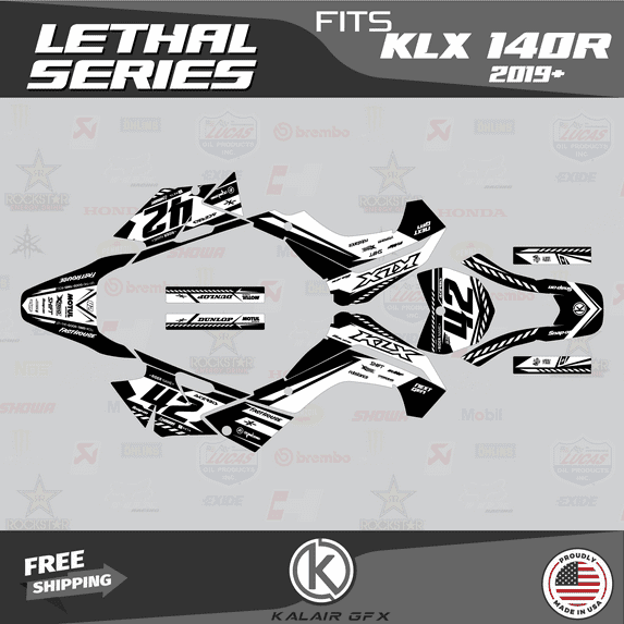 Kalair GFX Graphics Kit for Kawasaki KLX140R (2019-2023) Lethal Series