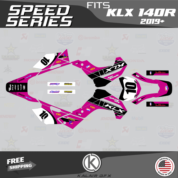 Kalair GFX Graphics Kit for Kawasaki KLX140R (2019-2023) Speed Series