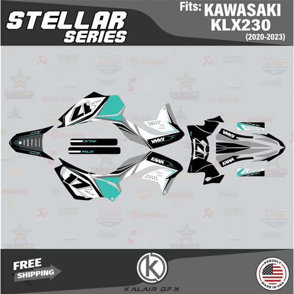 Kalair GFX Graphics Kit for Kawasaki KLX230 (2020-2024) Stellar Series