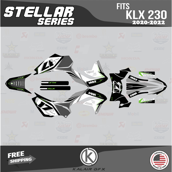 Kalair GFX Graphics Kit for Kawasaki KLX230R (2020-2024) Stellar Series
