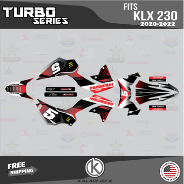 Kalair GFX Graphics Kit for Kawasaki KLX230R (2020-2024) Turbo Series