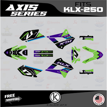 Kalair GFX Graphics Kit for Kawasaki KLX250 (2008-2020) Axis Series