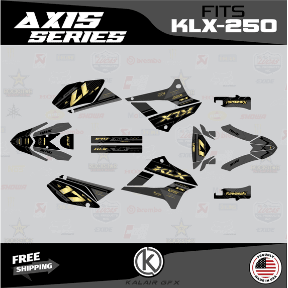 Kalair GFX Graphics Kit for Kawasaki KLX250 (2008-2020) Axis Series
