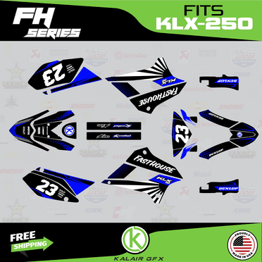 Kalair GFX Graphics Kit for Kawasaki KLX250 (2008-2020) Fh Series