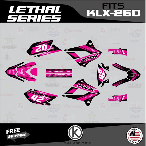 Kalair GFX Graphics Kit for Kawasaki KLX250 (2008-2020) Lethal Series