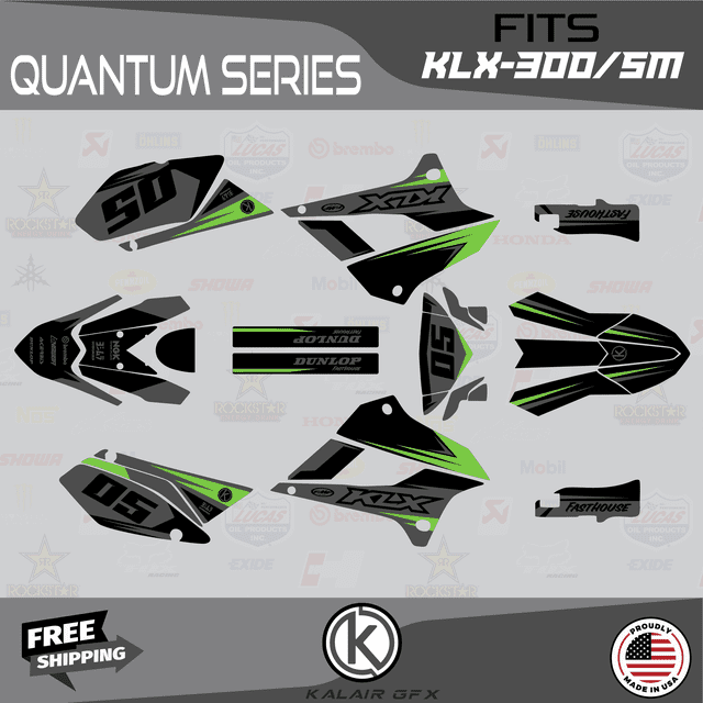 Scarface Sticker Kit Kalair GFX Graphics Kit for Kawasaki KLX300SM (2021-2023) Quantum ...