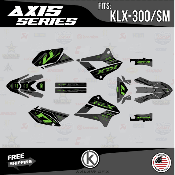 Kalair GFX Graphics Kit for Kawasaki KLX300SM (2021+) Axis Series