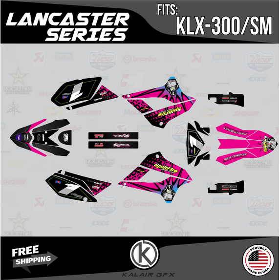 Kalair GFX Graphics Kit for Kawasaki KLX300SM (2021+) Lancaster Series