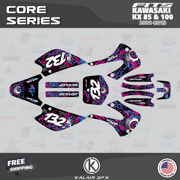 Kalair GFX Graphics Kit for Kawasaki KX100 (2001-2013) Core Series