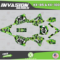 thumbnail image 1 of Kalair GFX Graphics Kit for Kawasaki KX100 (2014-2023) Invasion Series, 1 of 5