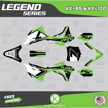 Kalair GFX Graphics Kit for Kawasaki KX100 (2014-2021) Legend Series