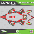 thumbnail image 1 of Kalair GFX Graphics Kit for Kawasaki KX100 (2014-2021) Lunatic Series, 1 of 5