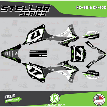 Kalair GFX Graphics Kit for Kawasaki KX100 (2014-2021) Stellar Series