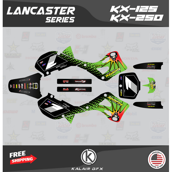 Kalair GFX Graphics Kit for Kawasaki KX125 (1999-2002) Lancaster Series