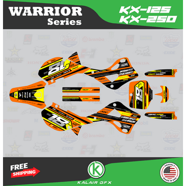 Kalair GFX Graphics Kit for Kawasaki KX125 (1999-2002) Warrior Series