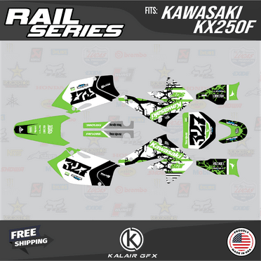 Kalair GFX Graphics Kit for Kawasaki KX250F (2004-2005) Rail Series