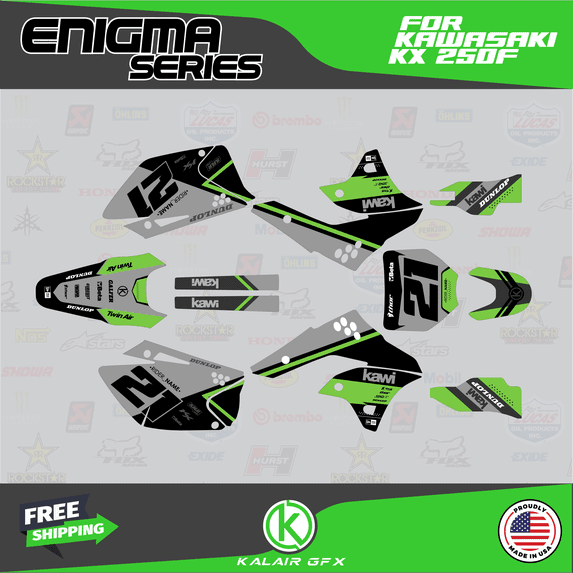 Kalair GFX Graphics Kit for Kawasaki KX250F (2006-2008) Enigma Series