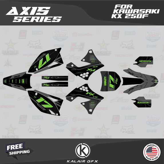 Kalair GFX Graphics Kit for Kawasaki KX250F (2009-2012) Axis Series