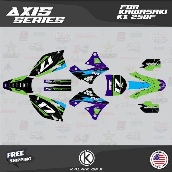 Kalair GFX Graphics Kit for Kawasaki KX250F (2009-2012) Axis Series