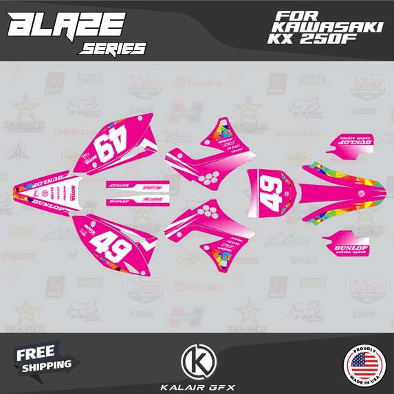 Kalair GFX Graphics Kit for Kawasaki KX250F (2009-2012) Blaze Series