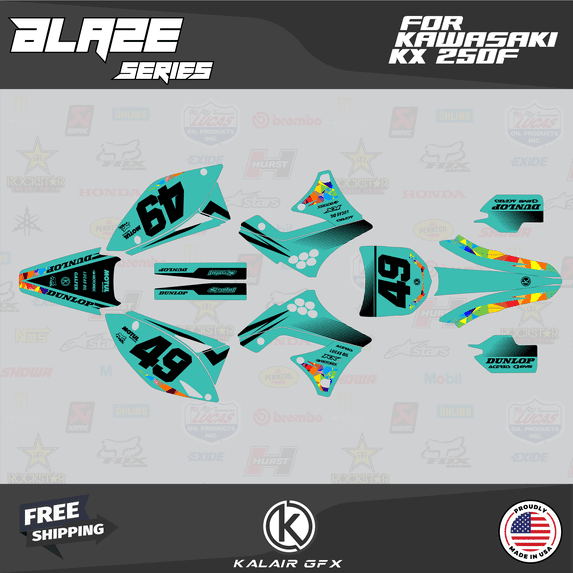 Kalair GFX Graphics Kit for Kawasaki KX250F (2009-2012) Blaze Series