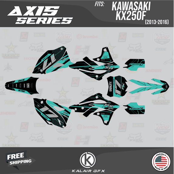 Kalair GFX Graphics Kit for Kawasaki KX250F (2013-2016) Axis Series