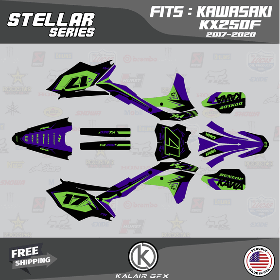 Kalair GFX Graphics Kit for Kawasaki KX250F (2017-2020) Stellar Series